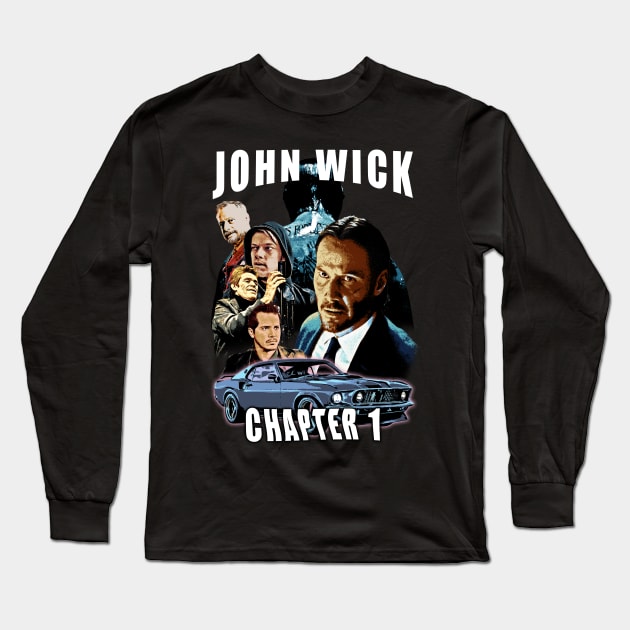 J Wick Chapter 1 Bootleg Long Sleeve T-Shirt by RetroVania